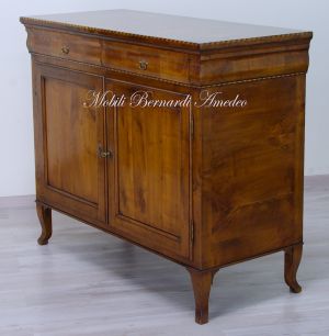 Classic Louis Philippe style sideboard in solid cherry with 2 doors and 2 drawers